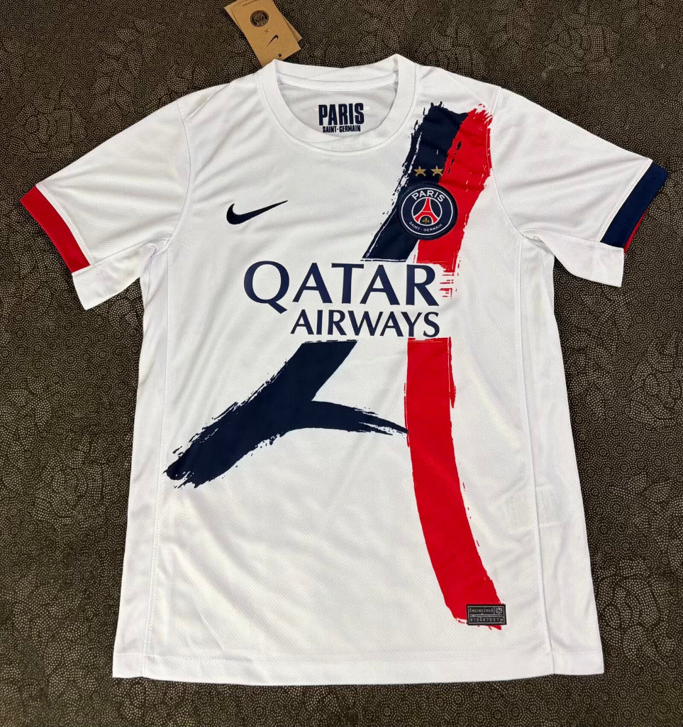 PSG 2026 2 Star White Distinctive Brushstroke Away Jersey