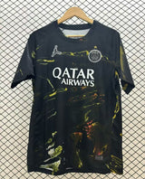 PSG 2026 Black Base With Yellow Marble-Style Jersey