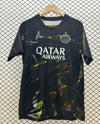 PSG 2026 Black Base With Yellow Marble-Style Jersey