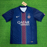 PSG 25/26 2 Star Navy/Red/White Central Stripe Home Jersey