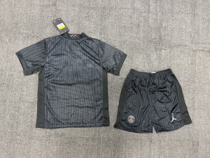 PSG 25/26 Black Stadium Fourth Kids Jersey Set