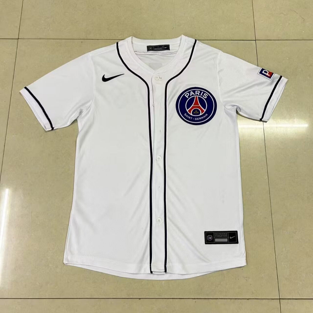 PSG 25/26 White Baseball Jersey - Concept Kits