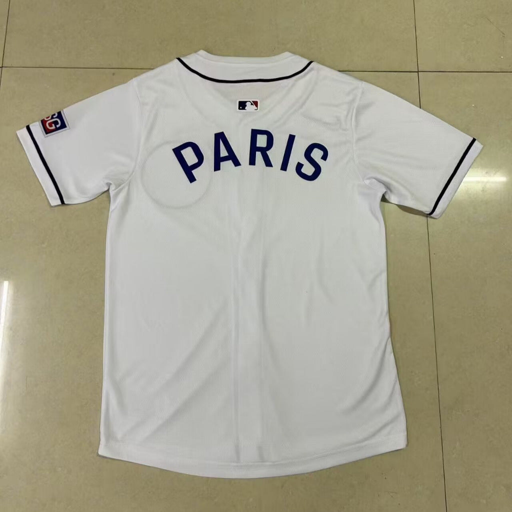 PSG 25/26 White Baseball Jersey - Concept Kits