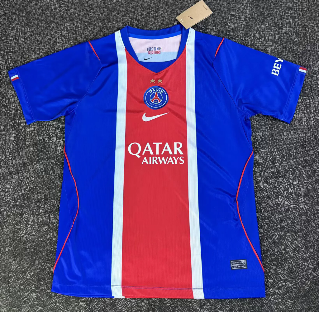 PSG 26/27 2 Star Royal Blue/Red Stripe Home Jersey
