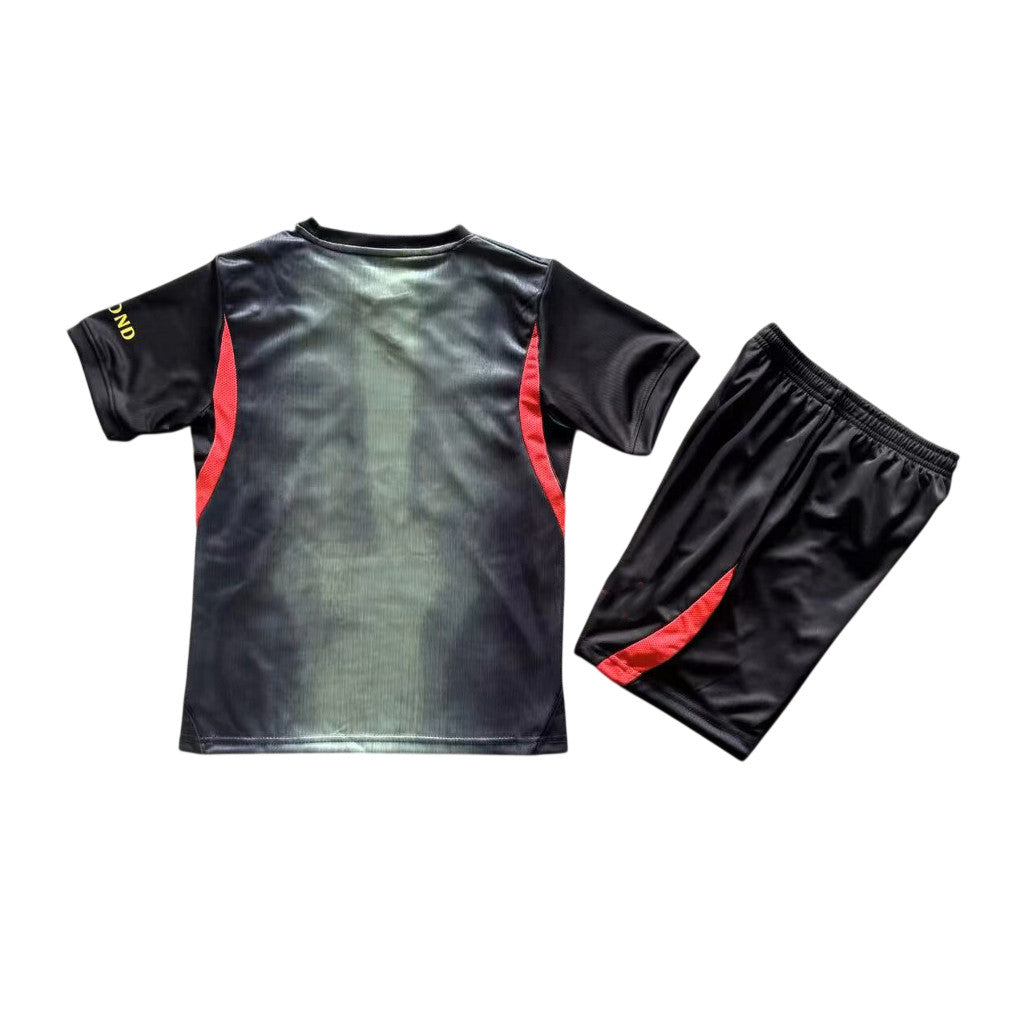 PSG 26/27 Black/Multicolor Central Stripe 4th Kids Jersey Set