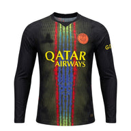 PSG 26/27 Black/Multicolor Central Stripe Third Long Sleeve Jersey