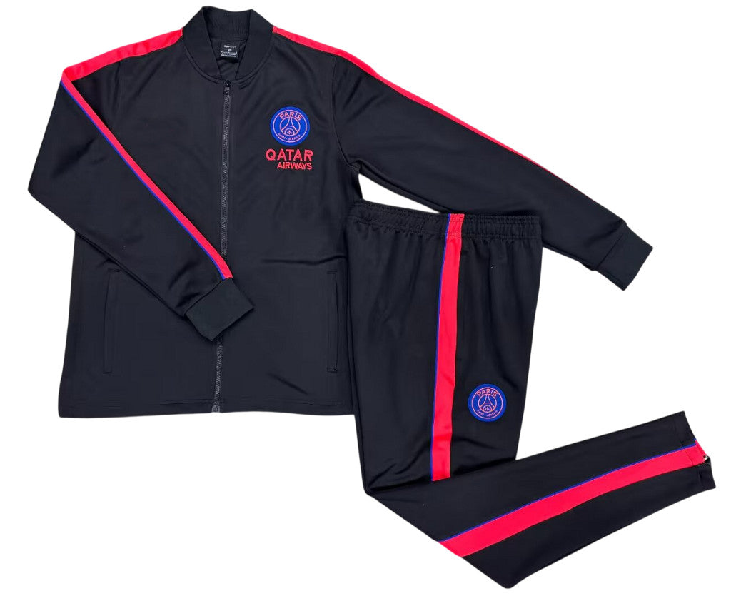 PSG 26/27 Black/Red/Blue Athletic Long Sleeve Tracksuits