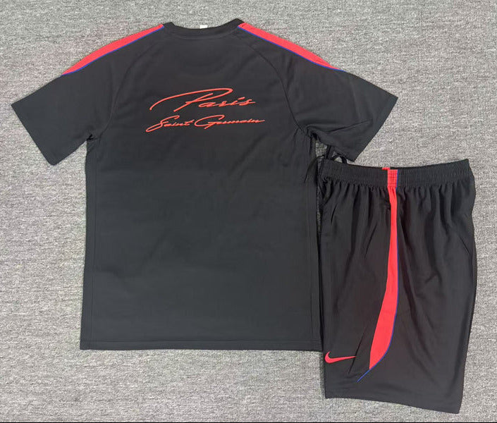 PSG 26/27 Black/Red Training Kids Jersey Set
