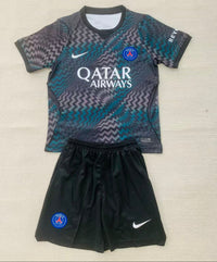 PSG 26/27 Distinctive Dark Gray Goalkeeper Kids Jersey Set