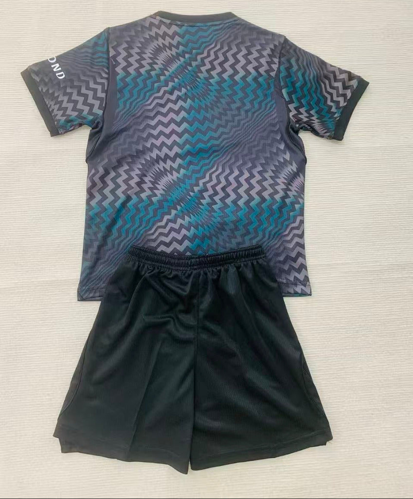 PSG 26/27 Distinctive Dark Gray Goalkeeper Kids Jersey Set