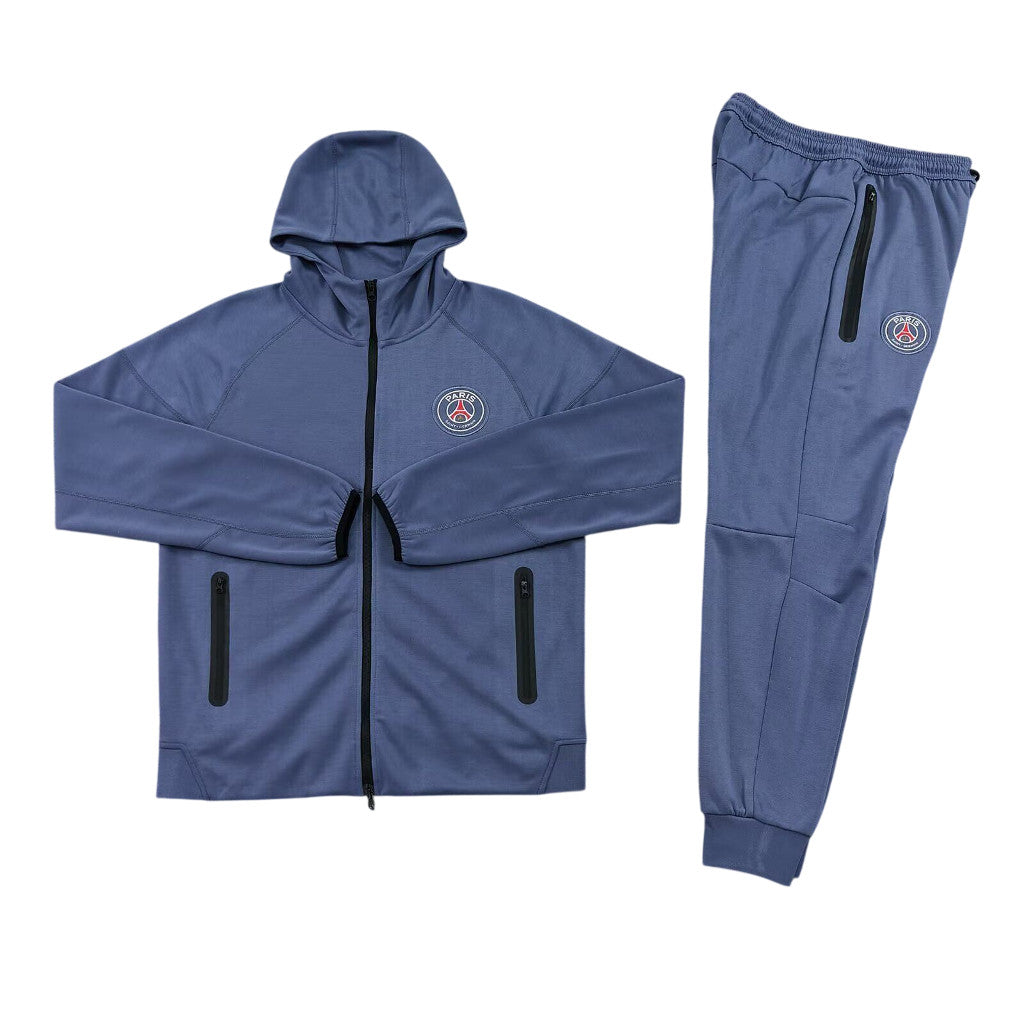 PSG 26/27 Grey/Blue Long Sleeve Tracksuits