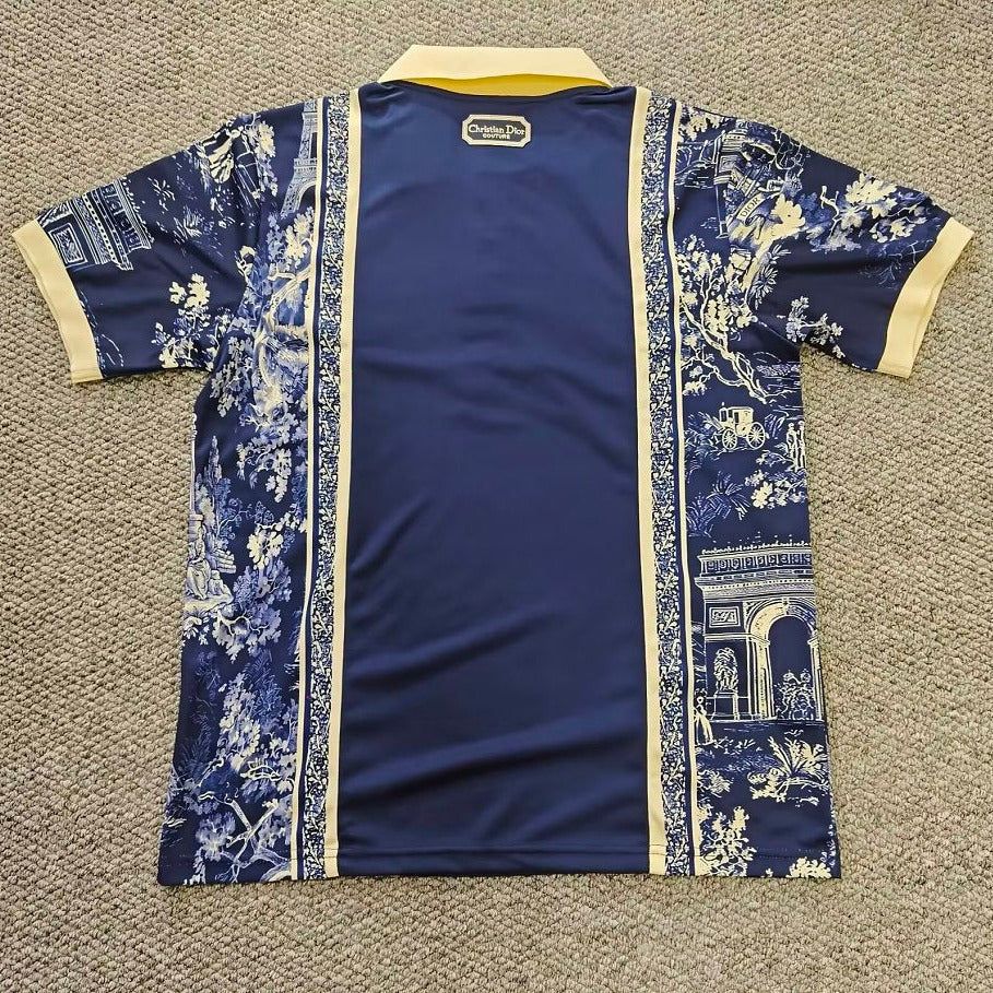 PSG 26/27 Navy Blue/Metallic Gold Polo Jersey