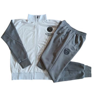 PSG 26/27 White/Gray Long Sleeve Kids Tracksuits