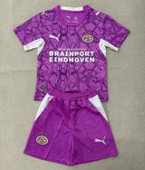 PSV Eindhoven 26/27 Purple/White Goalkeeper Kids Jersey Set