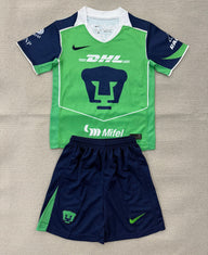 Pumas 25/26 Green/Blue/White Third Kids Jersey Set