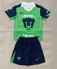 Pumas 25/26 Green/Blue/White Third Kids Jersey Set
