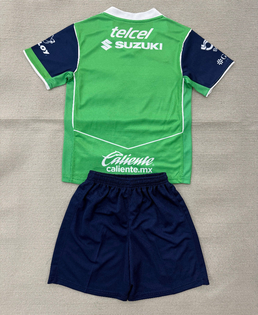 Pumas 25/26 Green/Blue/White Third Kids Jersey Set