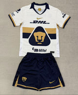 Pumas 25/26 White Home Kids Jersey Set