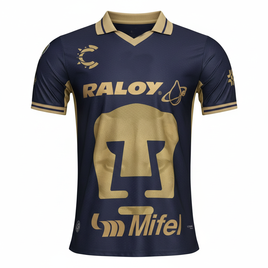 Pumas 26/27 Deep Navy/Gold Home Player Version Jersey