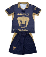 Pumas 26/27 Gold/Navy Home Kids Jersey Set