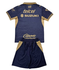 Pumas 26/27 Gold/Navy Home Kids Jersey Set
