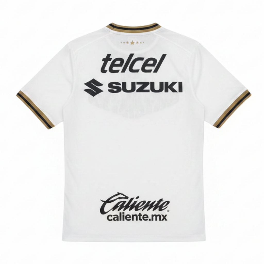 Pumas 26/27White/Black/Gold Trim Away Player Version Jersey