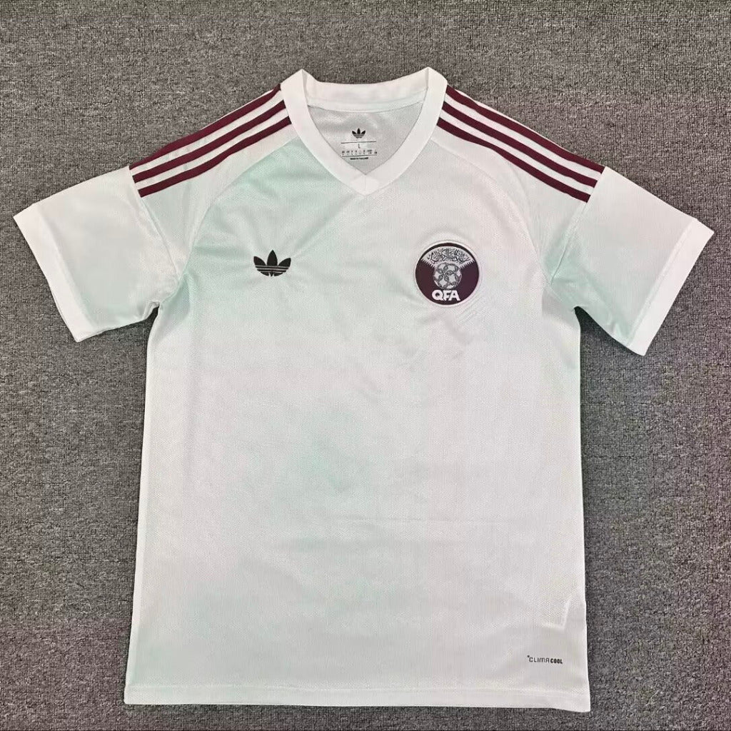 Qatar 20026 World Cup White/Red Stripes Away Jersey