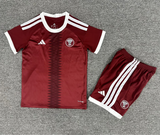 Qatar 2026 Brown/White Home Kids Jersey Set