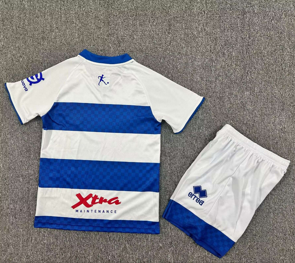 QPR 25/26 White/Blue Home Kids Jersey Set
