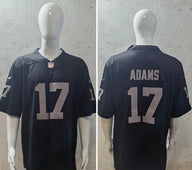 Raider 25/26 Adams #17 Black/Gray NFL Game Jersey