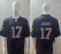 Raider 25/26 Adams #17 Black/Gray NFL Game Jersey