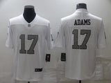 Raider 25/26 Adams #17 White/Gray NFL Game Jersey