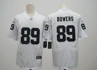 Raider 25/26 Bowers #89 White/Black NFL Game Jersey