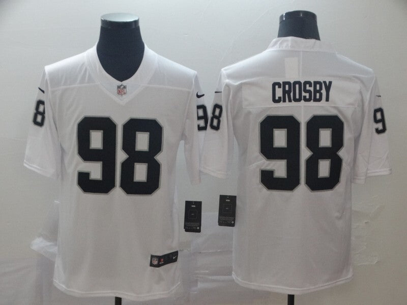 Raider 25/26 Crosby #98 White/Black NFL Game Jersey