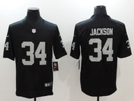 Raider 25/26 Jackson #34 Black/Gray NFL Game Jersey