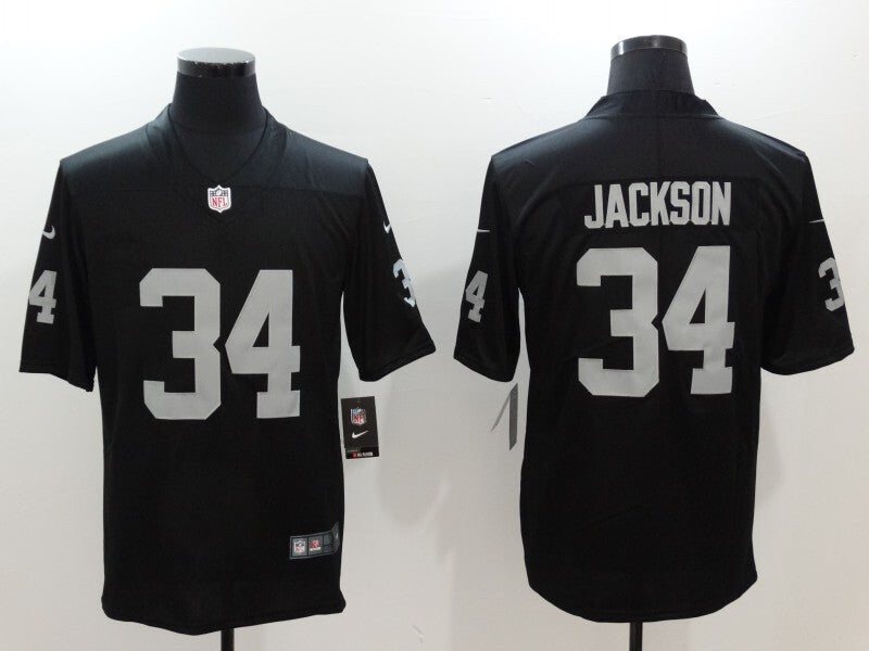 Raider 25/26 Jackson #34 Black/Gray NFL Game Jersey
