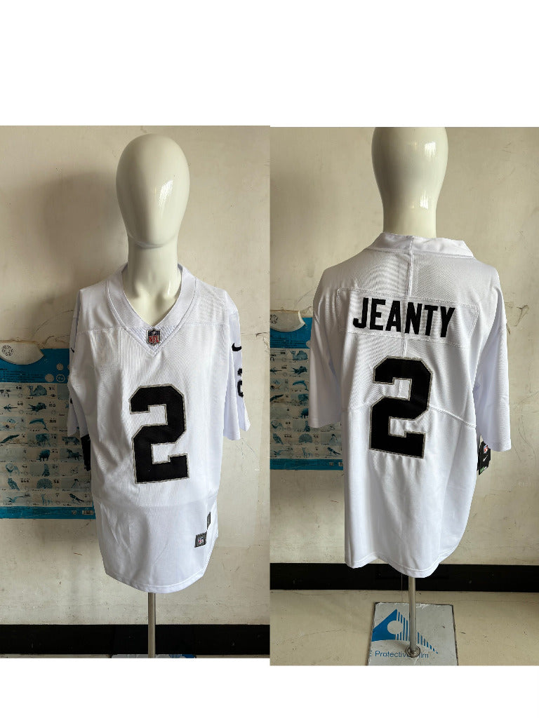 Raider 25/26 Jeanty #2 White/Black NFL Game Jersey