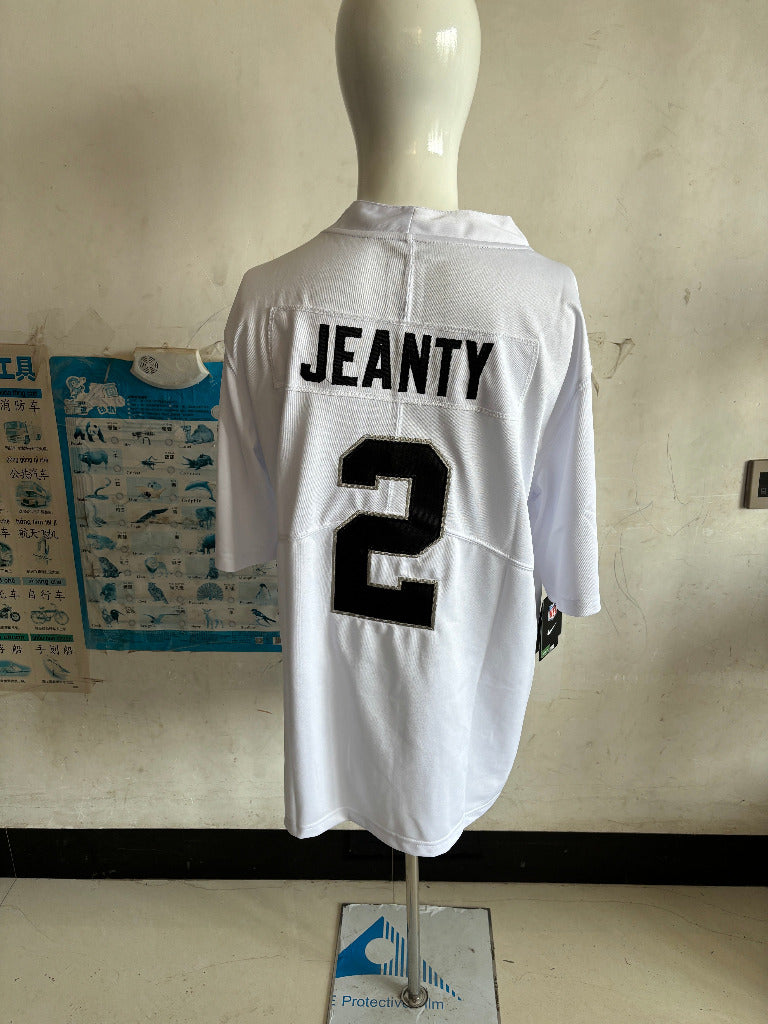 Raider 25/26 Jeanty #2 White/Black NFL Game Jersey