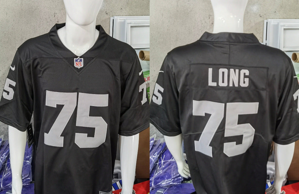 Raider 25/26 Long #75 Black NFL Game Jersey