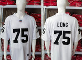 Raider 25/26 Long #75 White NFL Game Jersey