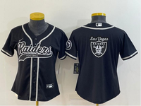 Raiders 2021/22 Black/White Women NFL Baseball Style Jersey