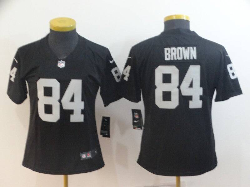 Raiders 2021/22 Brown #84 Black/White Women NFL Jersey