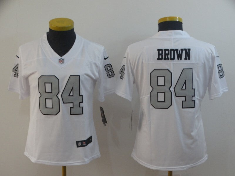 Raiders 2021/22 Brown #84 White/Black/Gray Women NFL Jersey