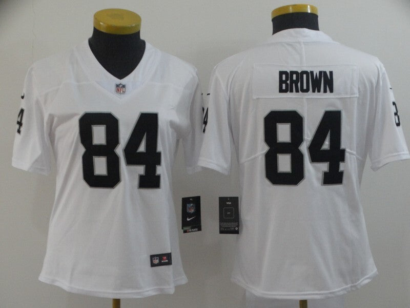 Raiders 2021/22 Brown #84 White/Black Women NFL Jersey