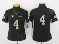 Raiders 2021/22 Carr #4 Khaki/Camo Print Women NFL Jersey