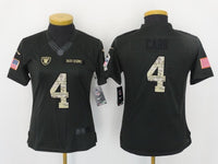 Raiders 2021/22 Carr #4 Khaki/Camo Print Women NFL Jersey