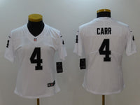 Raiders 2021/22 Carr #4 White/Black Women NFL Jersey