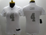Raiders 2021/22 Carr #4 White/Gray Women NFL Jersey