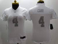 Raiders 2021/22 Carr #4 White/Gray Women NFL Jersey