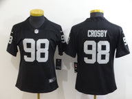 Raiders 2021/22 Crosby #98 Black/White Women NFL Jersey